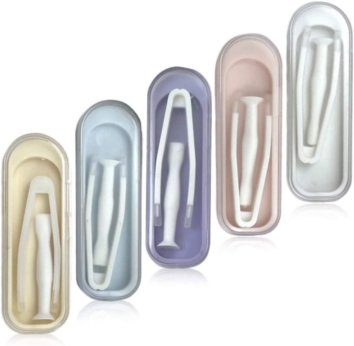 5 Stuks Contactlens Pincet Set - Plastic Verwijderaar en Inzet Hulp voor Contactlenzen, Ideaal voor Thuis en Reizen