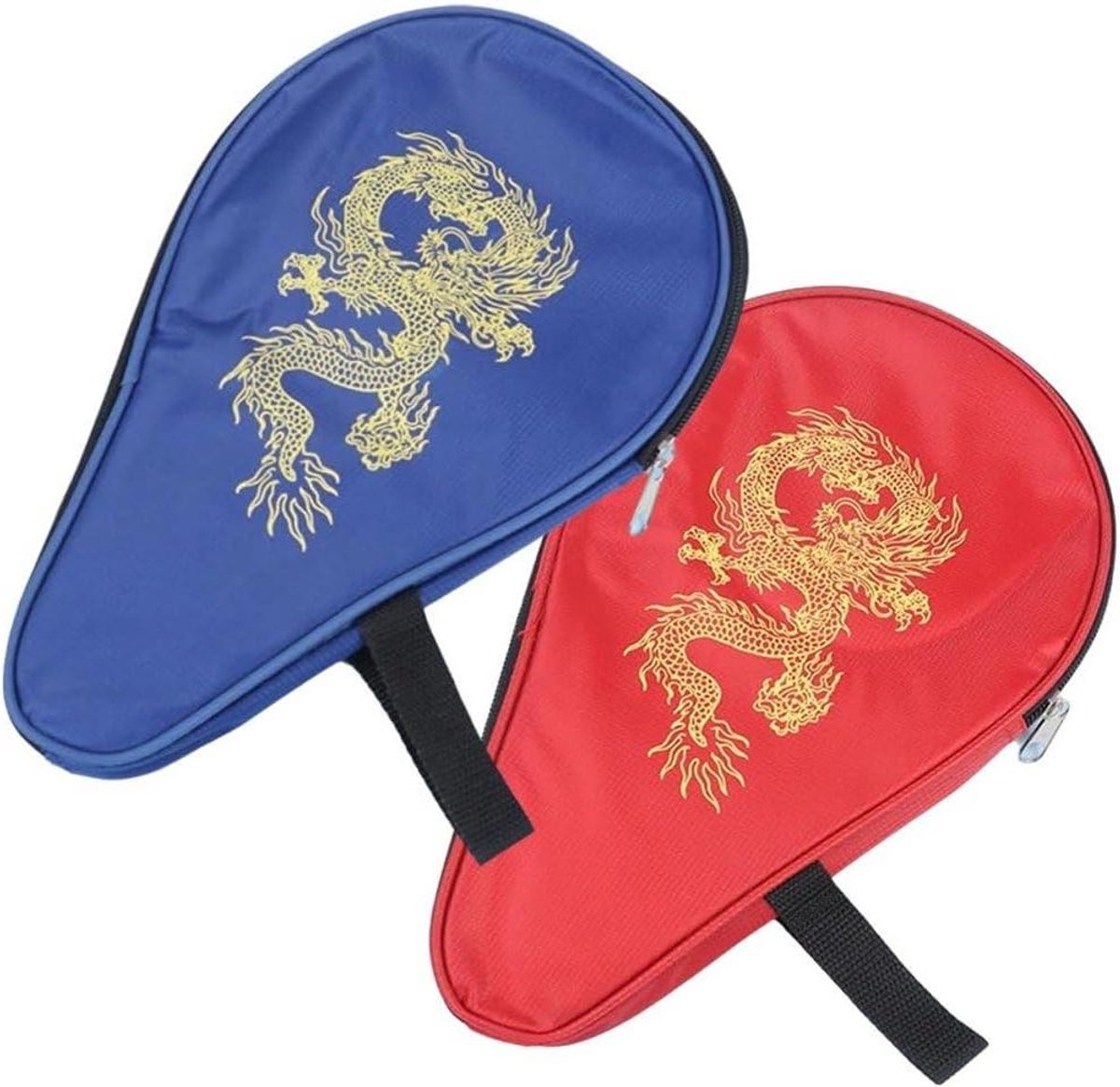 Tafeltennis racket - Sport tas - Sport uitrusting - Drakenpatroon ontwerp - 2 stuks - Rood Blauw
