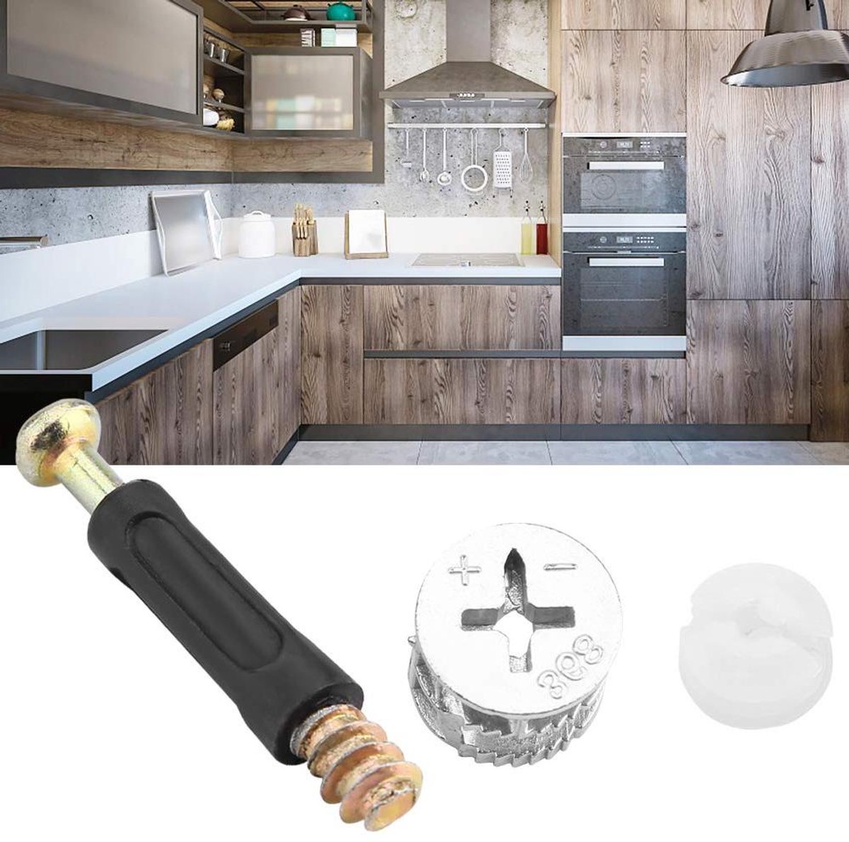 Cam Lock Bevestigingsset - Meubelverbinders - Meubels Monteren - Verstevigd Ontwerp - 25 Stuks - Zilver