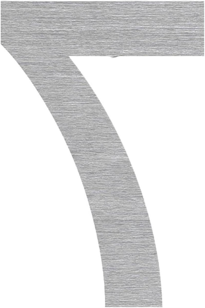 Roestvrij Stalen Huisnummer - Adresbord Metaal - Huis Herkenbaar Maken - Roestpreventie Design - 30 cm Hoog - Zilver