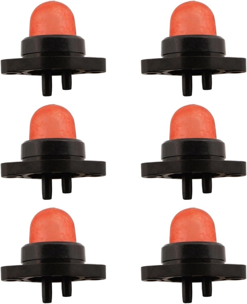 Oliebal Kettingzaag - Primer Bal - Motor Onderhoud - Brede Compatibiliteit - 6 Stuks - Zwart