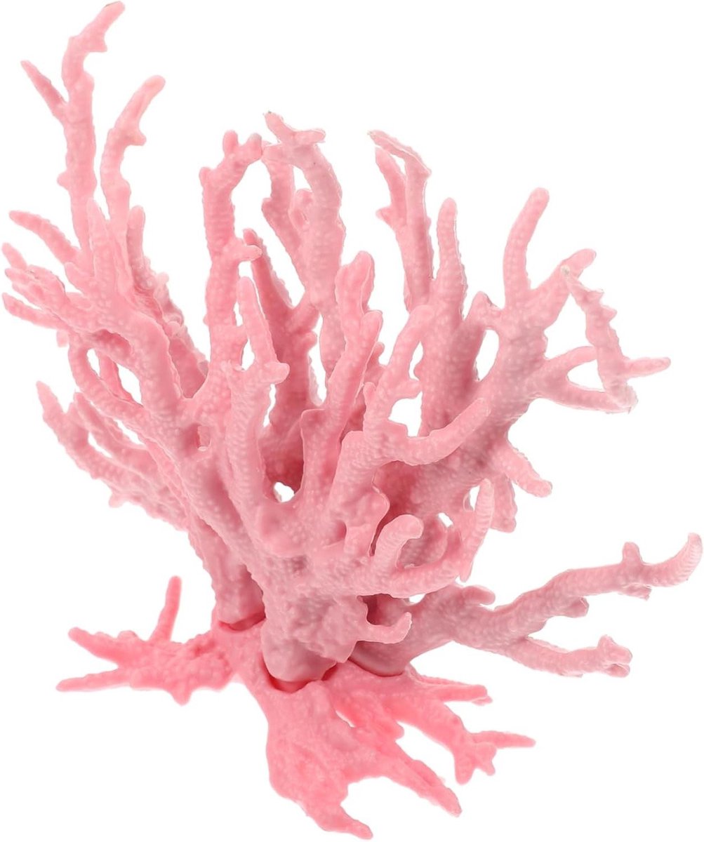Koraal Ornament - Gesimuleerde Sculptuur - Aquarium Decoratie - Hars Materiaal - 10x5x13CM - Roze