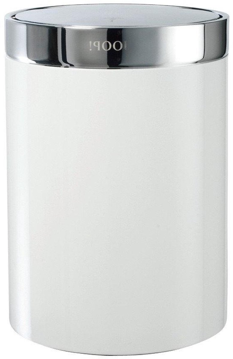 Badkamer Emmer - Prullenbak - Afval Scheiden - Draaibare Deksel - 6 Liter - Wit