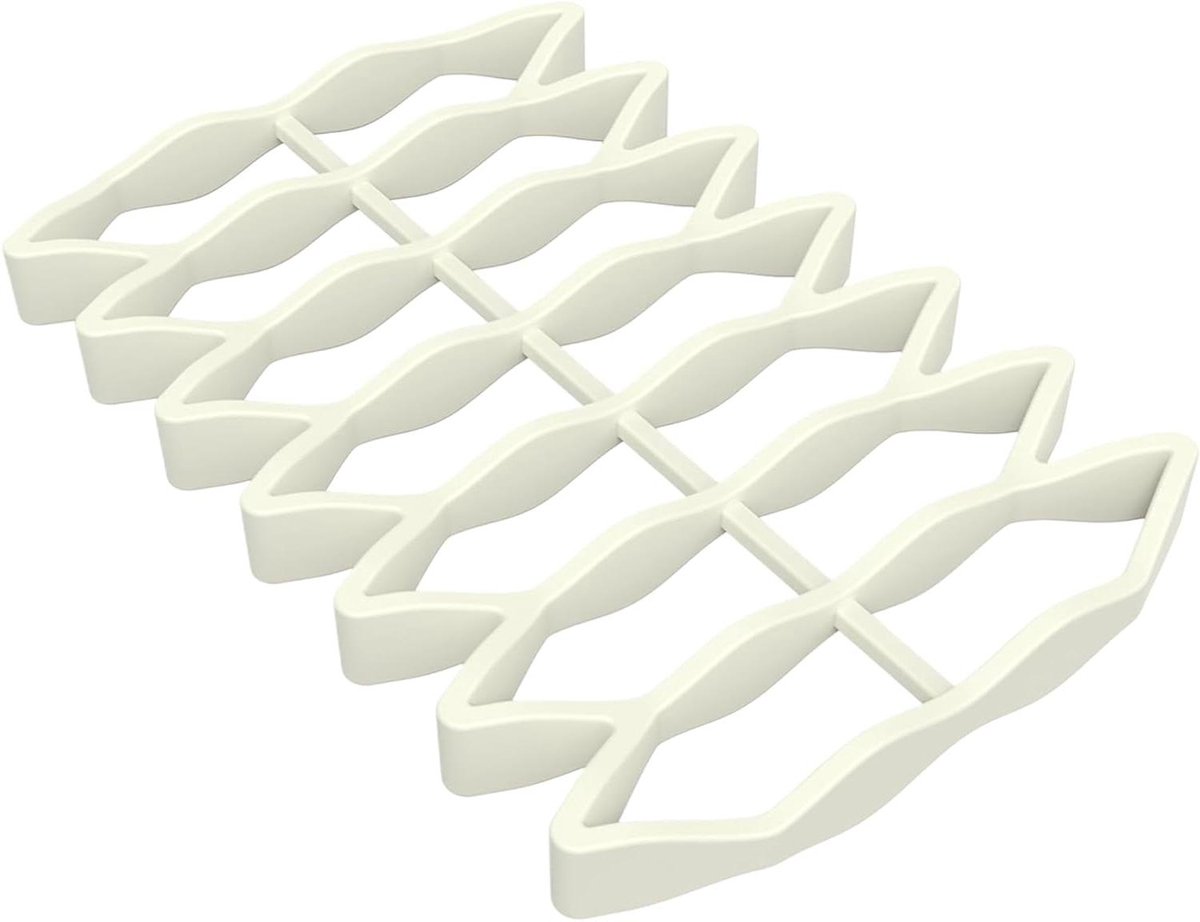 Oven roosterrek Bakplaat accessoire Gelijkmatig roosteren Hittebestendig siliconen 23x15x2 cm Beige