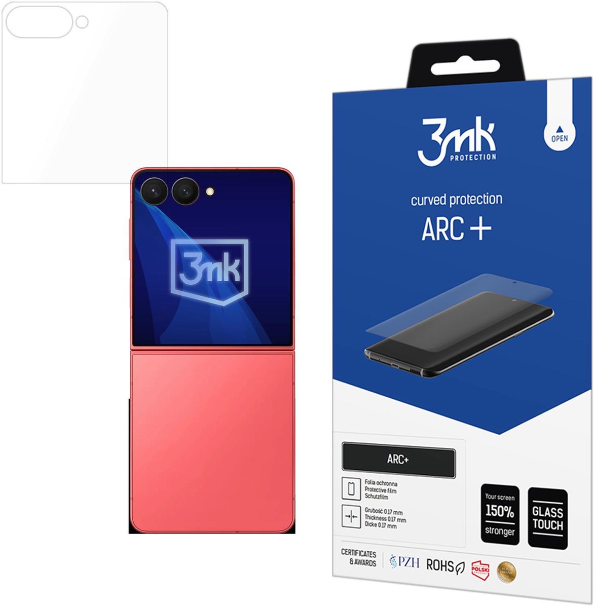 3Mk Arc+ Gehard Glas Voor Samsung Galaxy Z Flip 7 Met Volledige Schermbescherming