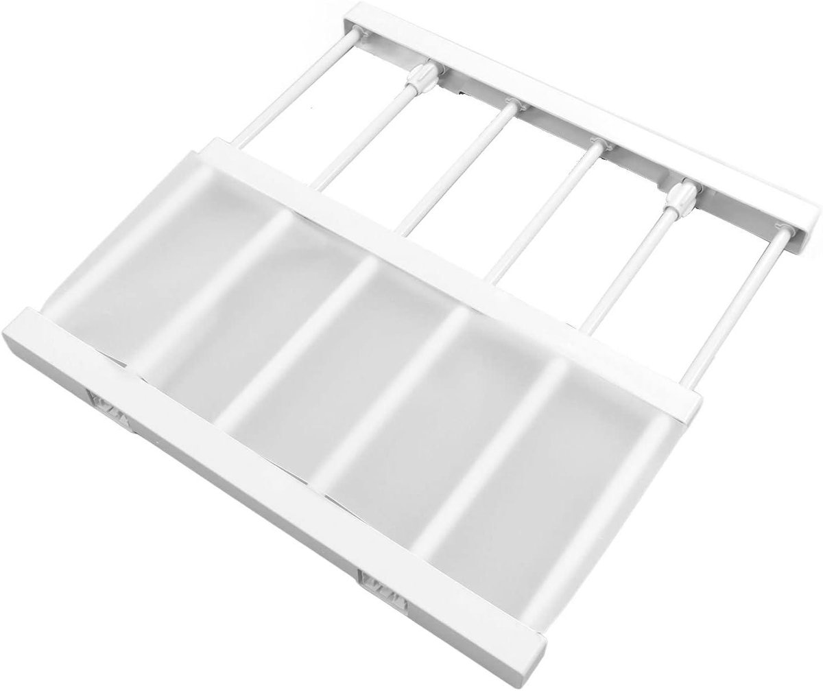 Verstelbare plank - Kast organizer - Ruimte besparen - Nagelvrije installatie - 38-55 cm - Wit