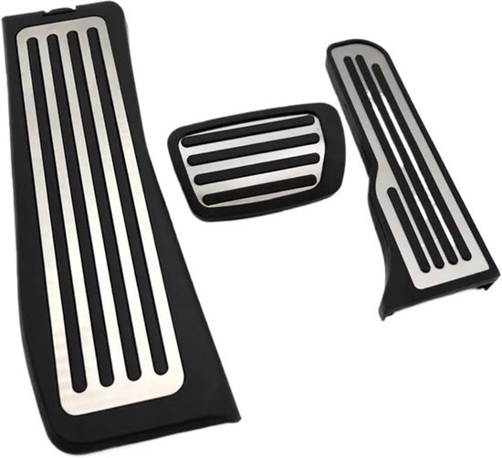 Antislip Pedaalhoezen - Auto Pedaal Covers - Verbeterde Grip - Aluminium Rubber - Standaard Maat - Zilver Zwart — afbeelding 4