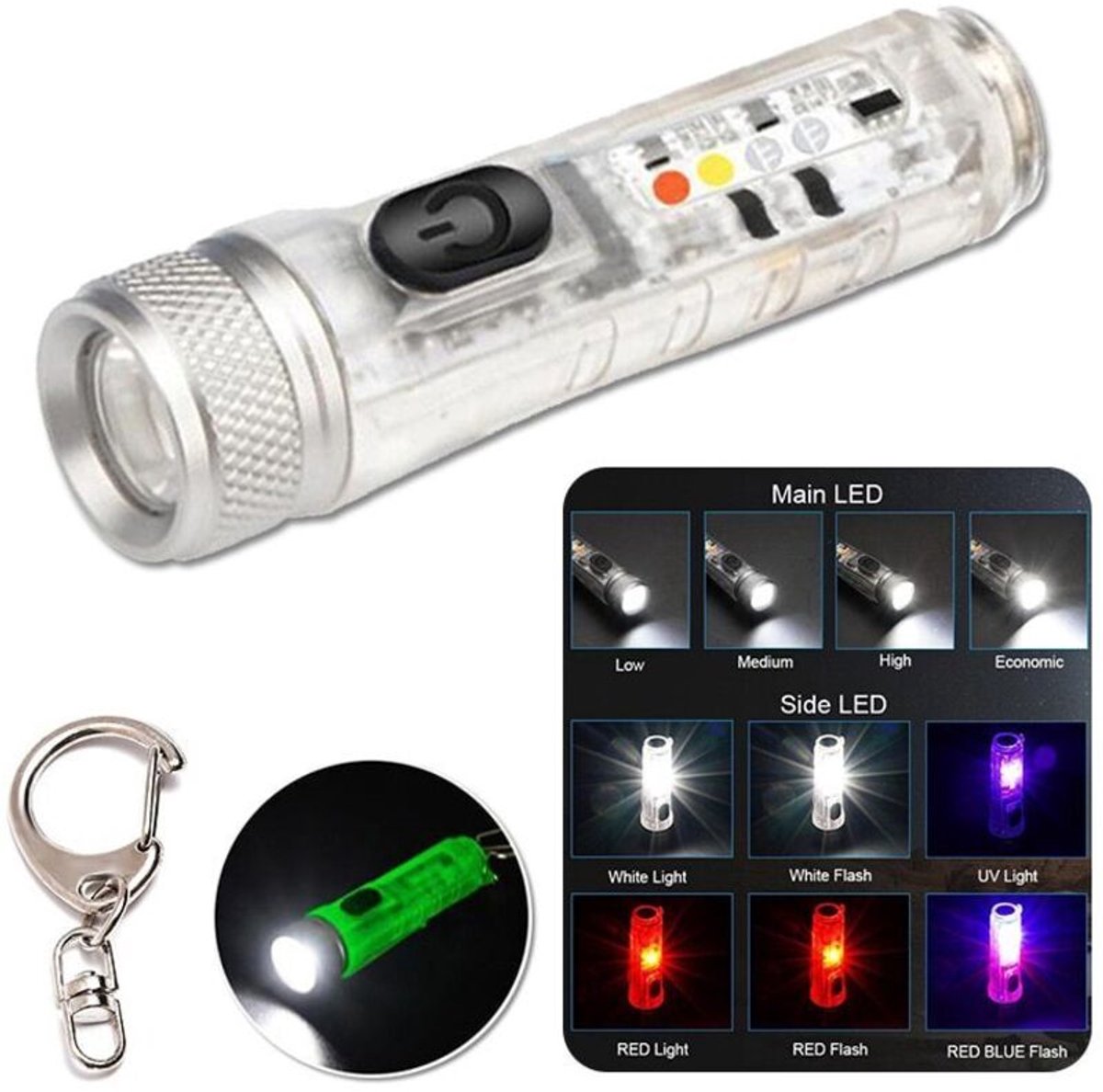 S11 USB oplaadbare outdoor zaklamp, mini krachtige elektromagnetische zaklamp, oplaadbaar