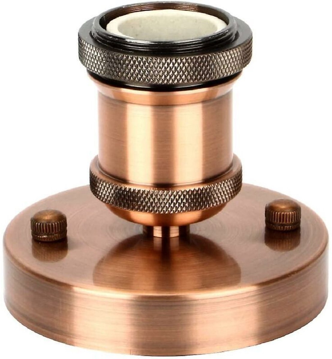 E27 Retro Lampfitting Applicator, geschikt voor draadloze keramische binnenvoering van retro hanglampen, 1 stuk, antiek messingrood.