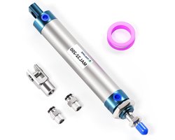 Luchtcilinder Dubbele Actie - Pneumatische Cilinder - Industriële Automatisering - Verstelbare Buffer - 32mm Boring 200mm Slag - Aluminium