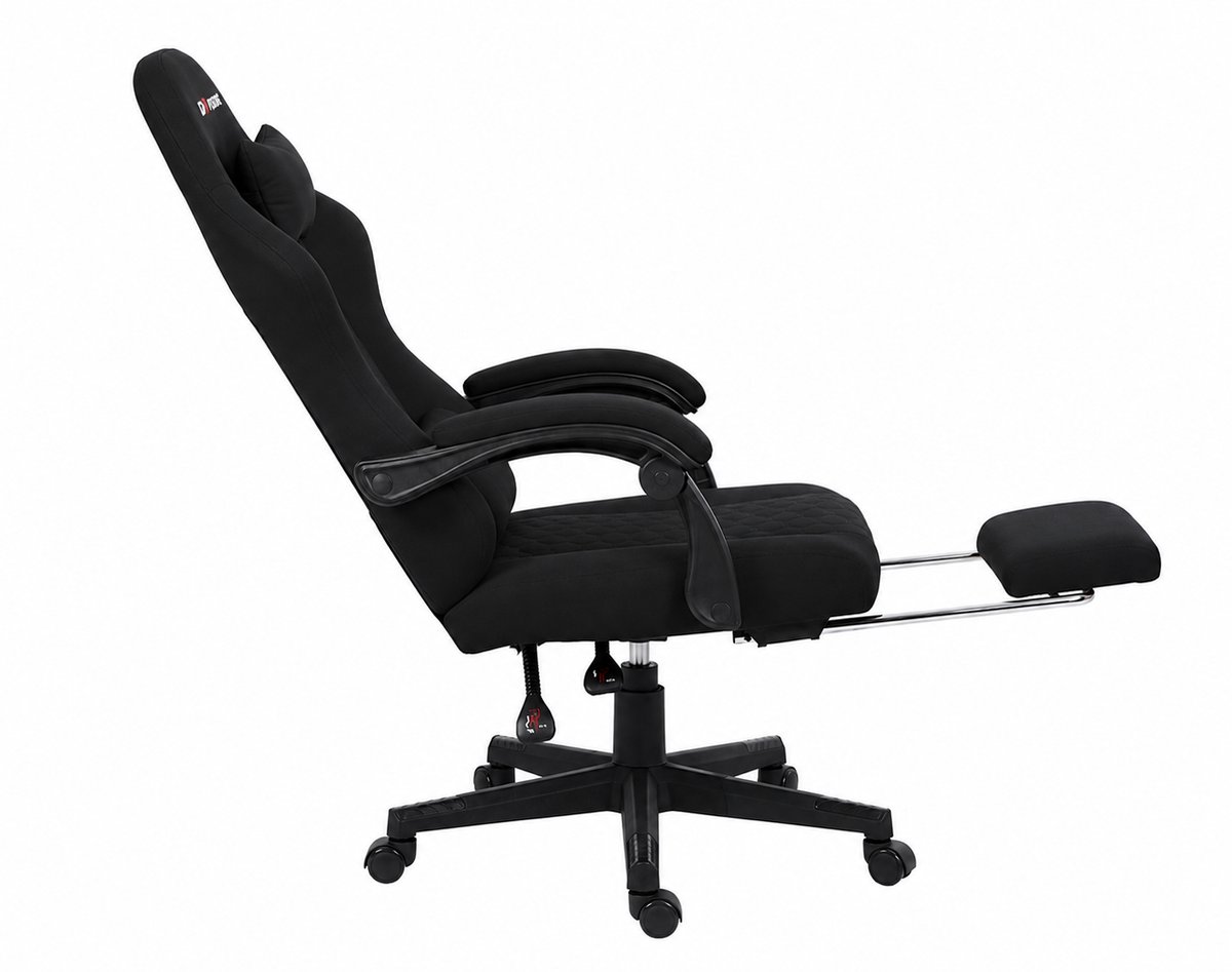 GTRACER - Game Stoel - Gaming Stoel - Ergonomische Bureaustoel - Gamestoel - Verstelbaar - Gaming Chair - Zwart - Stof thumbnail 4
