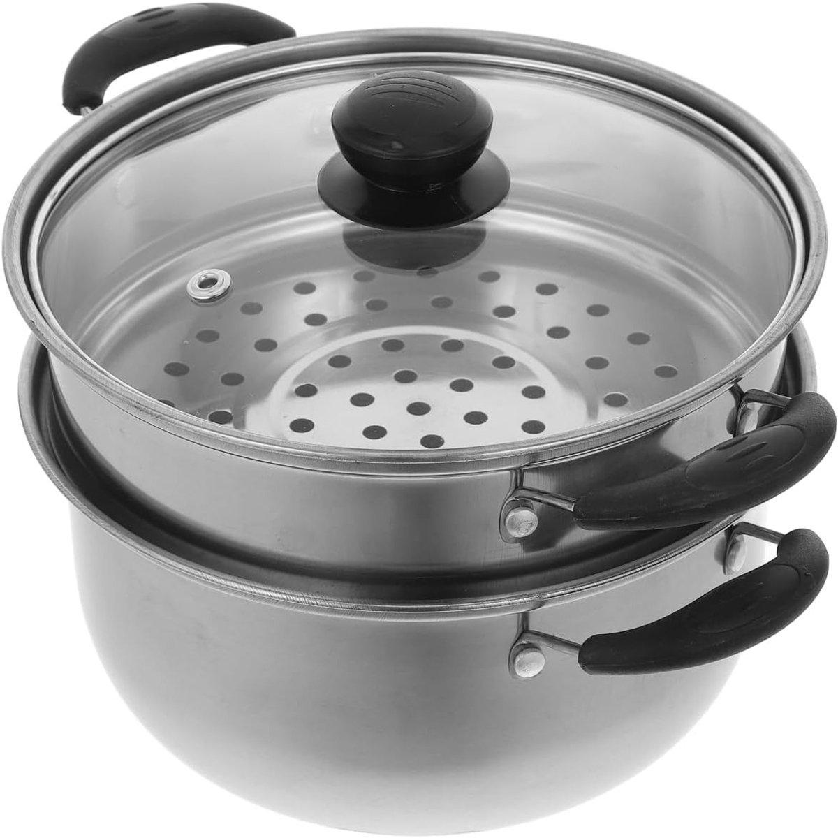 Stoominsert met Zeef voor Couscous en Inductiekookplaat - Grote RVS Soeppan voor Keuken