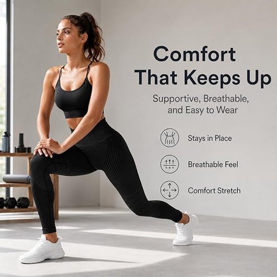 Anti-cellulitis-leggings - sportlegging voor dames - lange compressielegging billen push-up hoge taille ondoorzichtig - yoga pilates sportbroek - 1 stuk-Sportbroek -Zwart wit - XXXL — afbeelding 3
