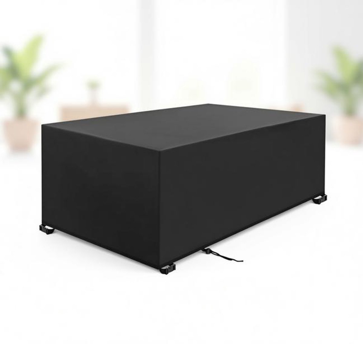 ElleMooi Waterdichte beschermhoes voor tuintafel - 120 x 60 x 90 cm - UV-bestendig - 600D Oxford-stof - zwart