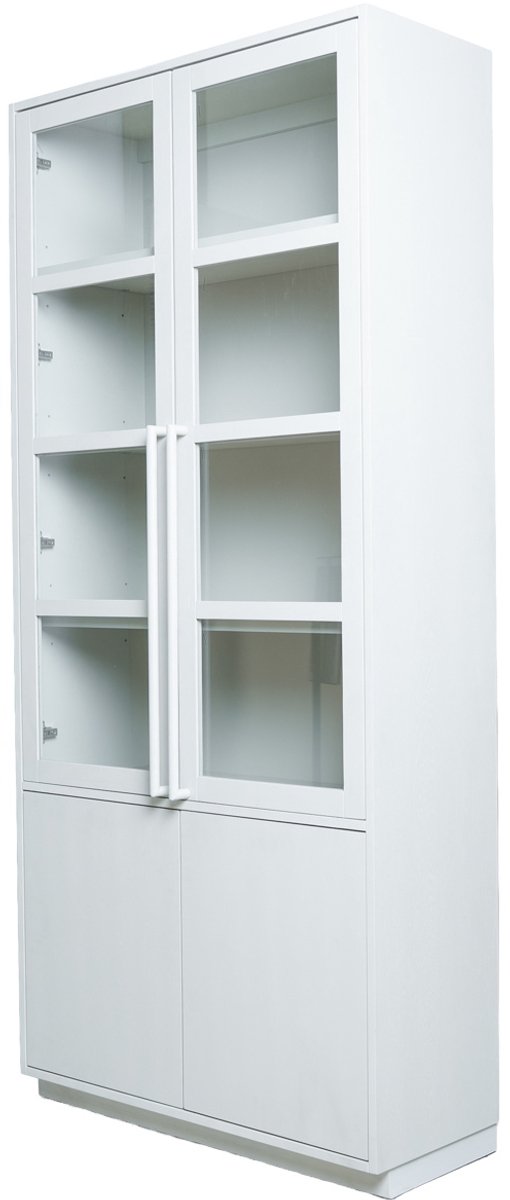 DÉJA Living Vitrinekast Montego - Beige Eiken - 100 x 40 x 220 cm