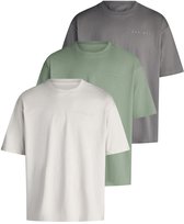 DENIMFY T-shirt homme DFTed lot de 3 confortable Multicolore L Col rond Adultes en 100 % coton
