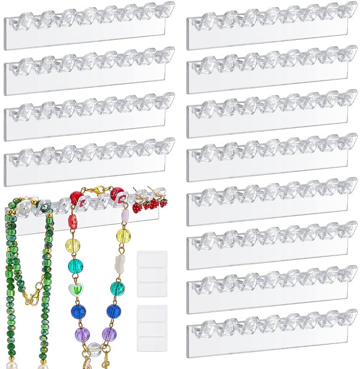 LAUZY - Wandorganizer voor Sieraden - 12 Stuks voor Halskettingen en Armbanden