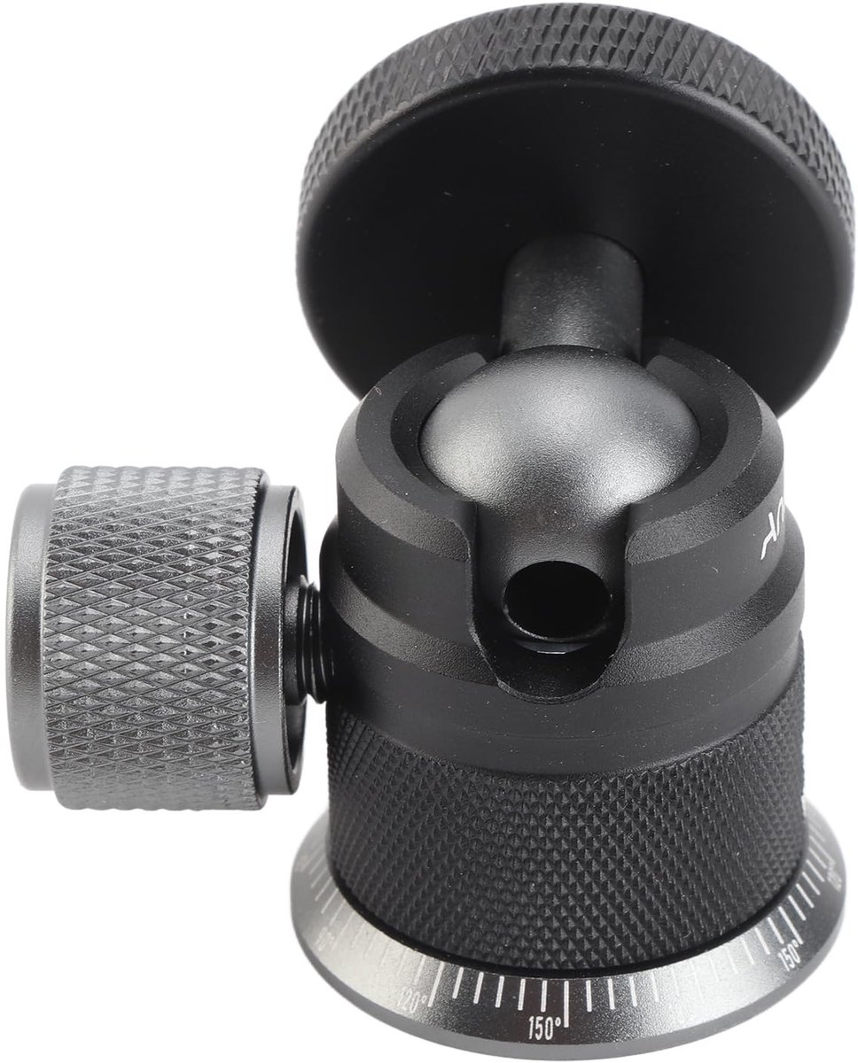 Dailygoods- Statiefkop 360° Roterend - Aluminium Legering - Mini Bevestiging - Dual-U-vormige Sleuf - Compact Ontwerp - Panoramisch Fotograferen - Camera Statief