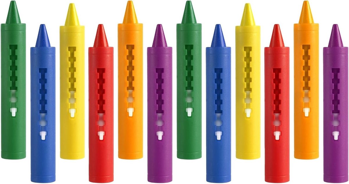 Kleurige Badkrijtjes voor Kinderen - Veilige en Makkelijk Schoonmaakbare Krijtstiften, Creatief Speelgoed voor Peuters, 6 Kleuren voor Eindeloos Plezier in Bad en Douche