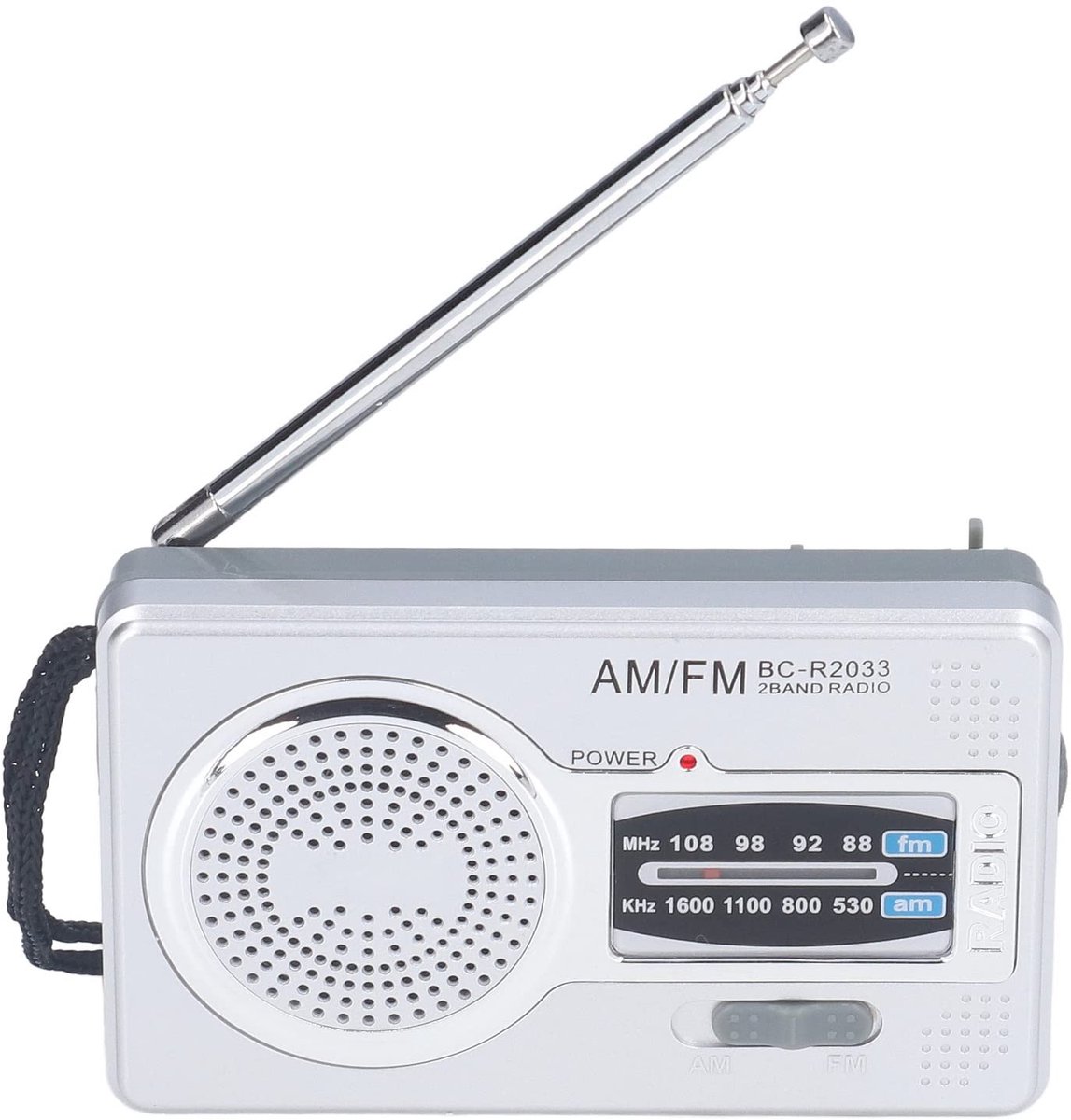 Dailygoods- AM FM-radio klein en lichtgewicht - draagbare radio - outdoor-entertainment - kunststof - batterijvoeding - vereist 2 x AA-batterijen