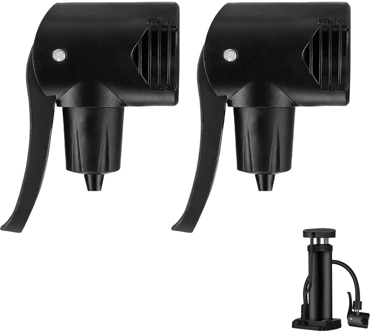 Dailygoods- Pompkop Universeel - Dubbele Kop - Vergrendelingshendel - Compatibel met Dunlop/Sclaverand/Schrader - Hoogwaardig Plastic - Duurzaam - Fietspomp