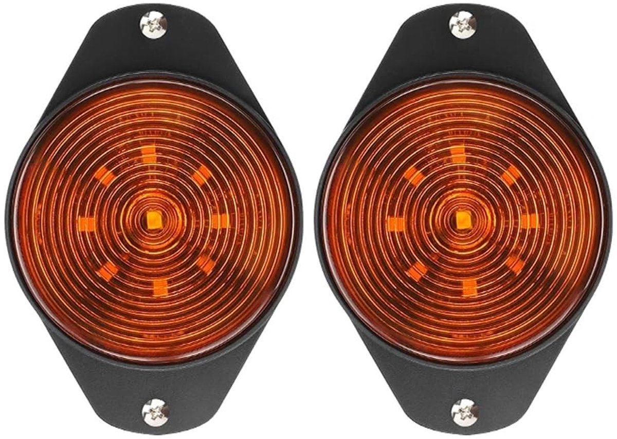 Dailygoods- Zijmarkeringslicht Rond - LED Verlichting - Waterdicht IP67 - Geschikt voor Auto's/Vrachtwagens/Aanhangers - 12-24 V - 9 LED's - Markeringslamp