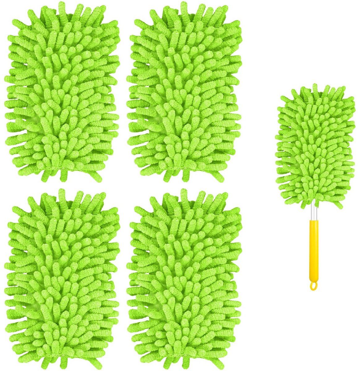Dailygoods - 4 Stuks Microvezel Navullingen voor Swiffer Duster