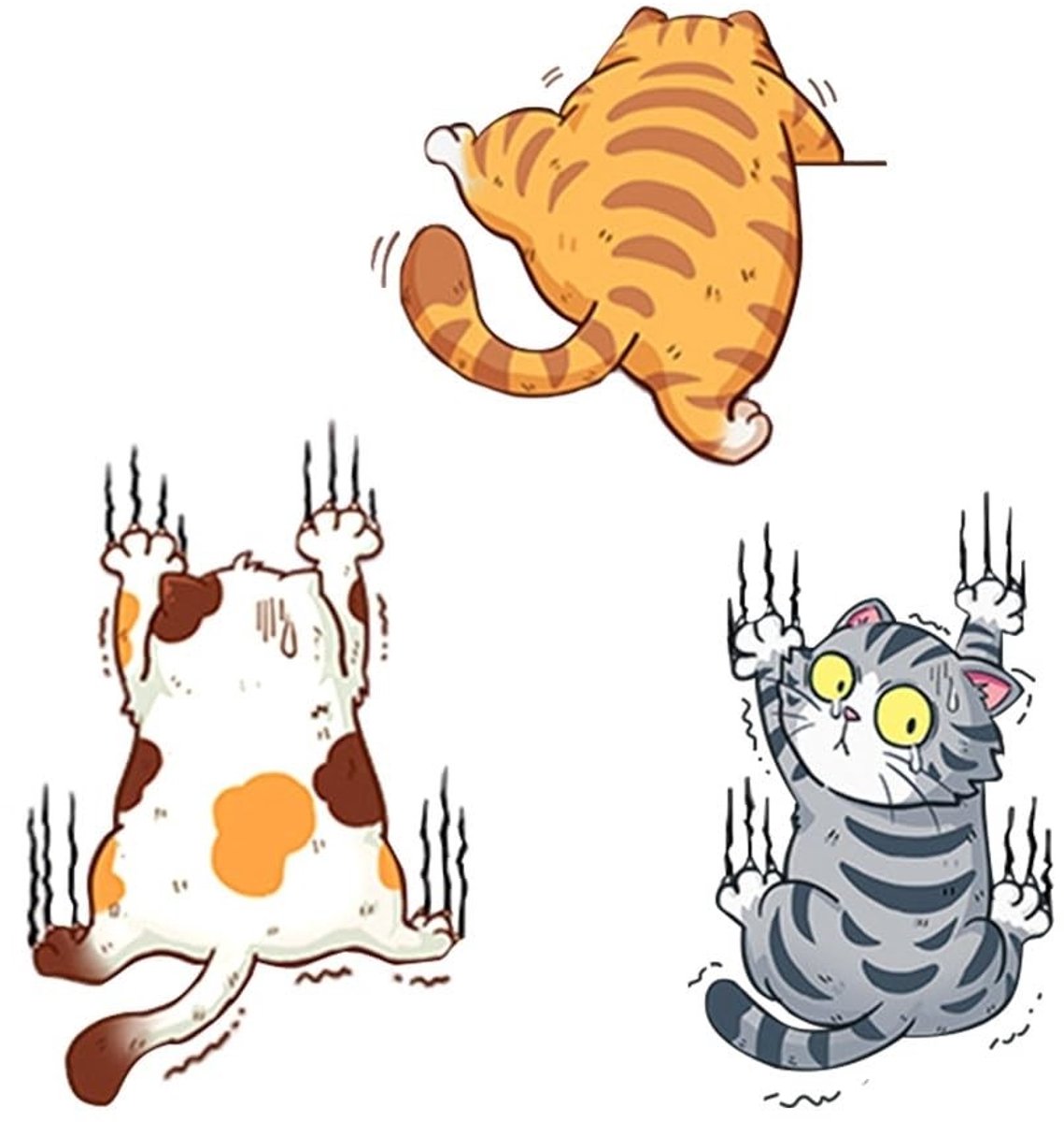 Dailygoods- Autosticker Hoge Kwaliteit - Grappige Kat - Zelfklevend - Weerbestendig - Duurzaam - Schattig Ontwerp - Autodecal