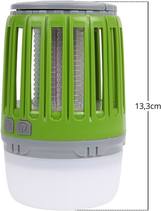 LED campinglamp op accu, muggenverjager, 2in1 - 13,3x7,3 cm — afbeelding 3