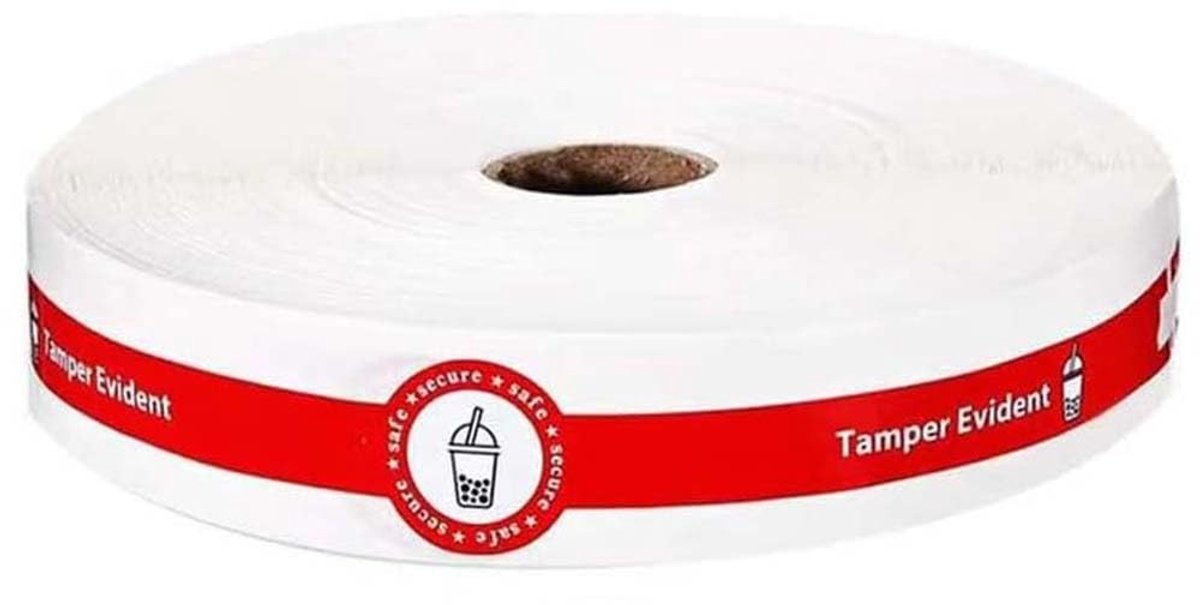 Dailygoods- Verzegeld Voedselbezorgstickers - 100 Stuks - Gecoat Papier - 1" x 9" - Rood/Groen - Voedselveiligheid Etiketten - Afdichtingslabels
