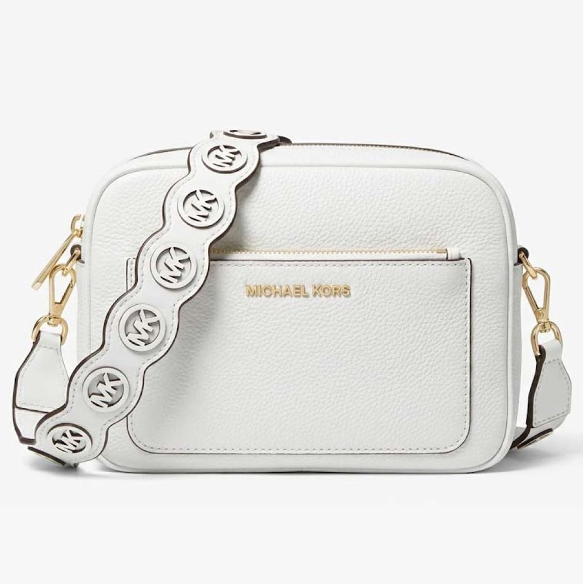 Michael Kors Jet set crossbody tas optic white