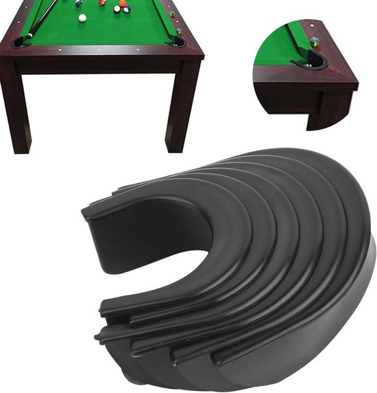 6 Stuks Pooltafel Pocket Liners, Slijtvast Rubber Accessoire voor Biljart, Ideaal voor Buiten en Kinderen — afbeelding 4