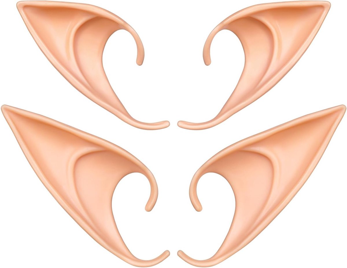 Pixie Elf Ears Set van 3 Paar, Zachte Latex Goblin en Alien Oren voor Halloween en Cosplay Kostuums, Perfect voor Live Broadcast en Feestjes