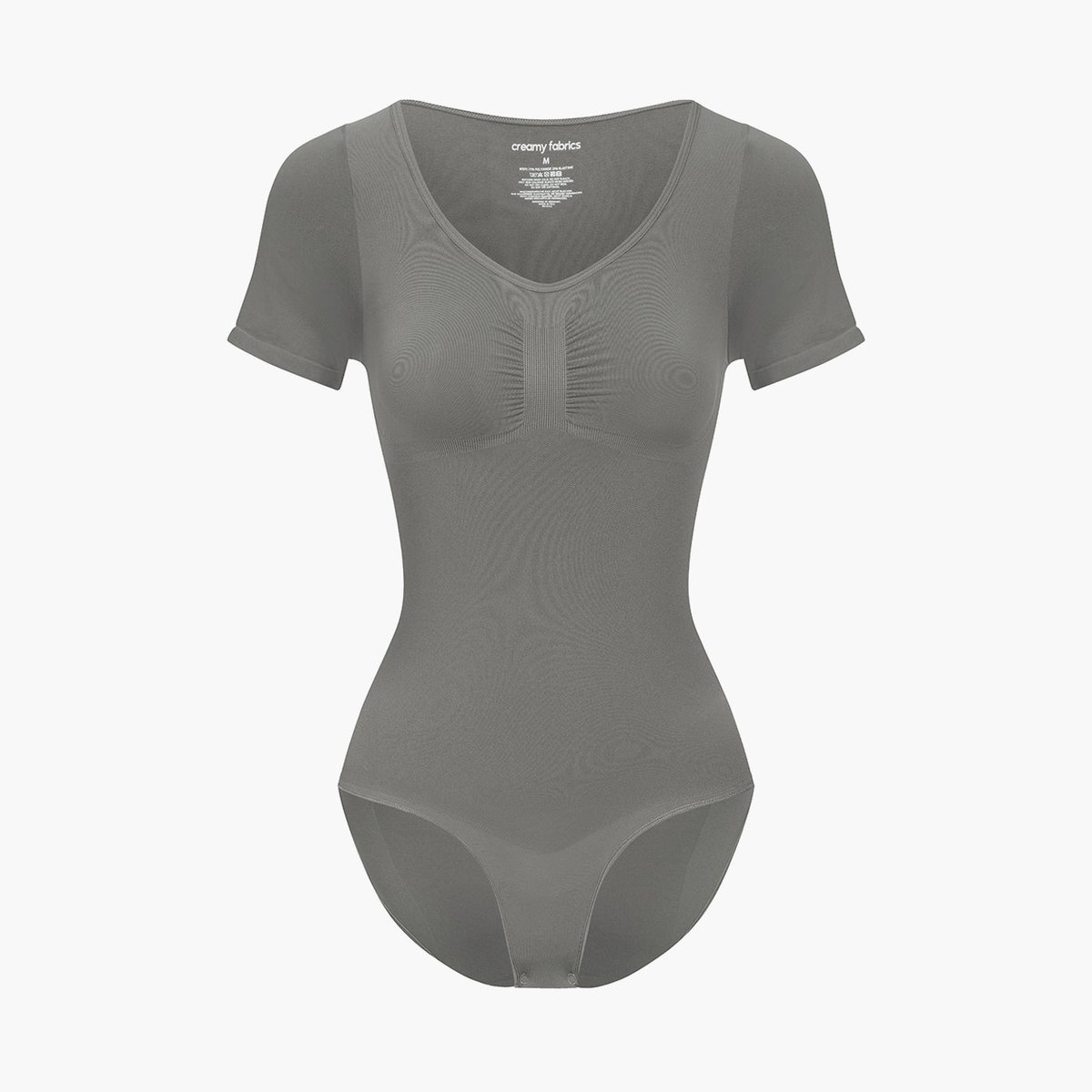 cfab by creamy fabrics Creamy Fabrics - T-Shirt Sculpting Shapewear Bodysuit Met Slip - Anti-Zweet - Ultra Zacht - Comfortabel - Sculptend - Perfecte Pasvorm - Grafiet - Xs