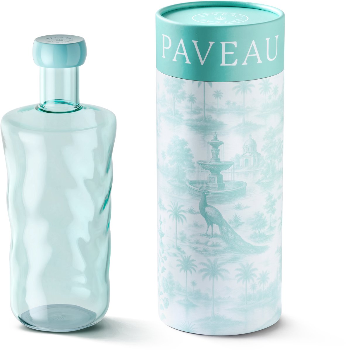 Paveau Swirl Amalfi - Glazen Waterkan (1,25L) - Herbruikbaar & Stijlvol Borosilicaatglas