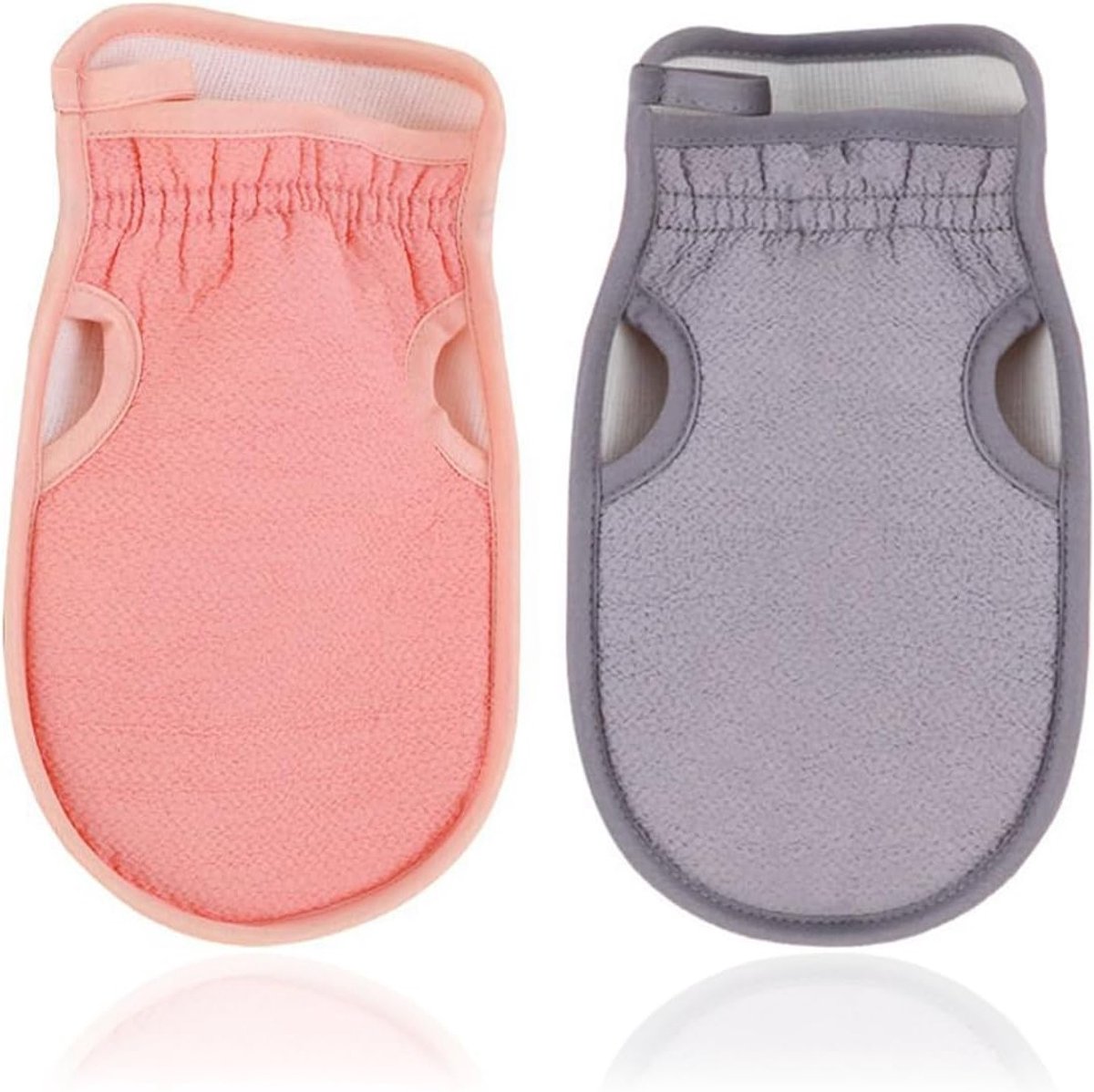 Lichaamspeeling-handschoen 2 stuks - scrub-handschoenen - luffa-peeling - voor een zijdezachte huid - ShopVlot