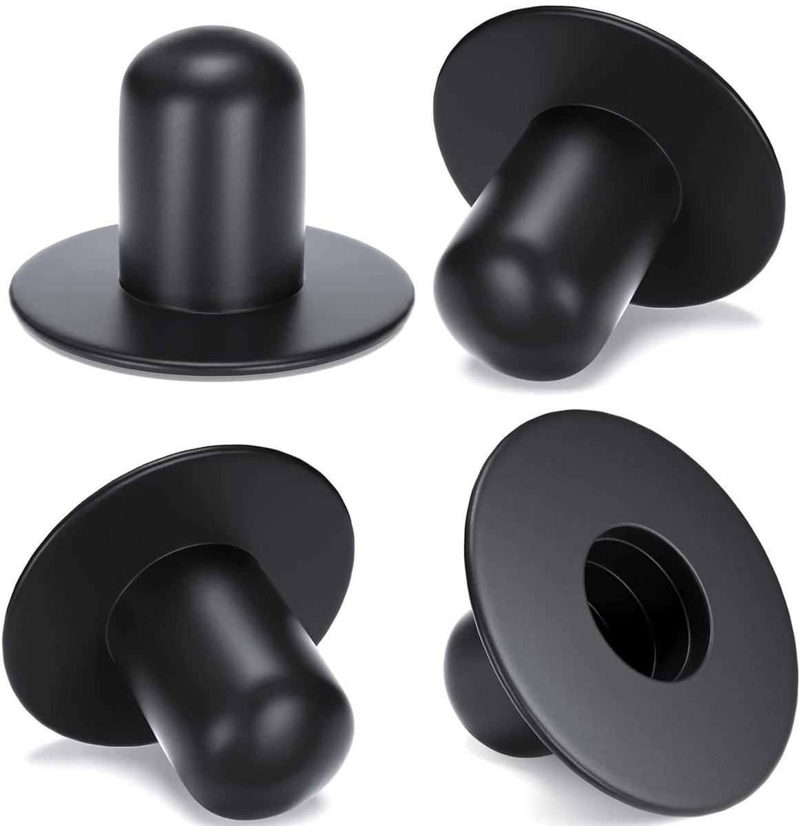 Dailygoods- Zwembadstopper 4 Stuks - Afdekkingsplug - Afdichtstop - Compatibel met Intex/Bestway - Hoogwaardige Reserveonderdelen - Zwart - Zwembadplug