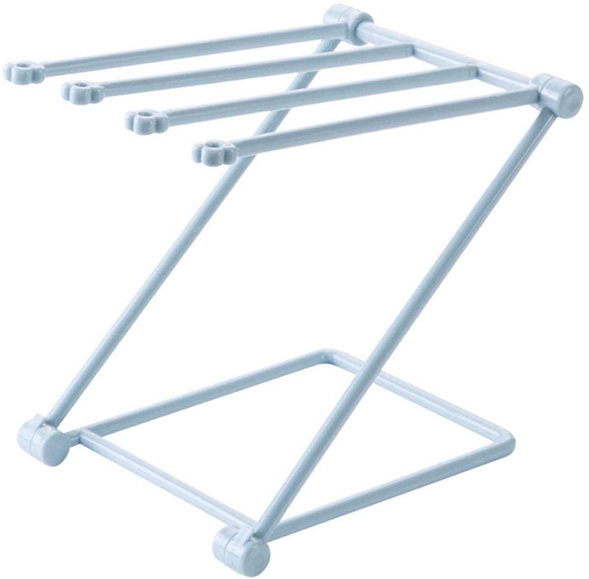 Dailygoods- Vaatdoekhouder Opvouwbaar - 4 Armen Display - Multifunctioneel - Kunststof - Ruimtebesparend - Voor Handdoeken en Vodden - Keukenrek
