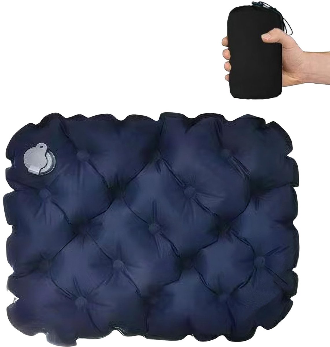 Dailygoods- Campingzitkussen Waterdicht - Opblaasbaar Zitkussen - Opvouwbaar Kussen - Lichtgewicht Kussen - 47 x 37 cm - Voor Outdooractiviteiten