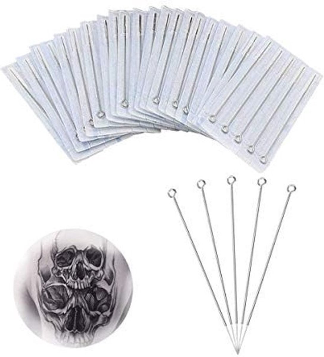 Allecto - Steriele wegwerp tattoo-naaldenset - 50 stuks gemengde