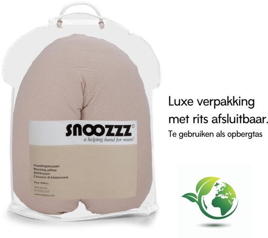 Snoozzz Voedingskussen Small met Fiber vulling en afneembare hoes - Sand - 120 cm van SNOO — afbeelding 2