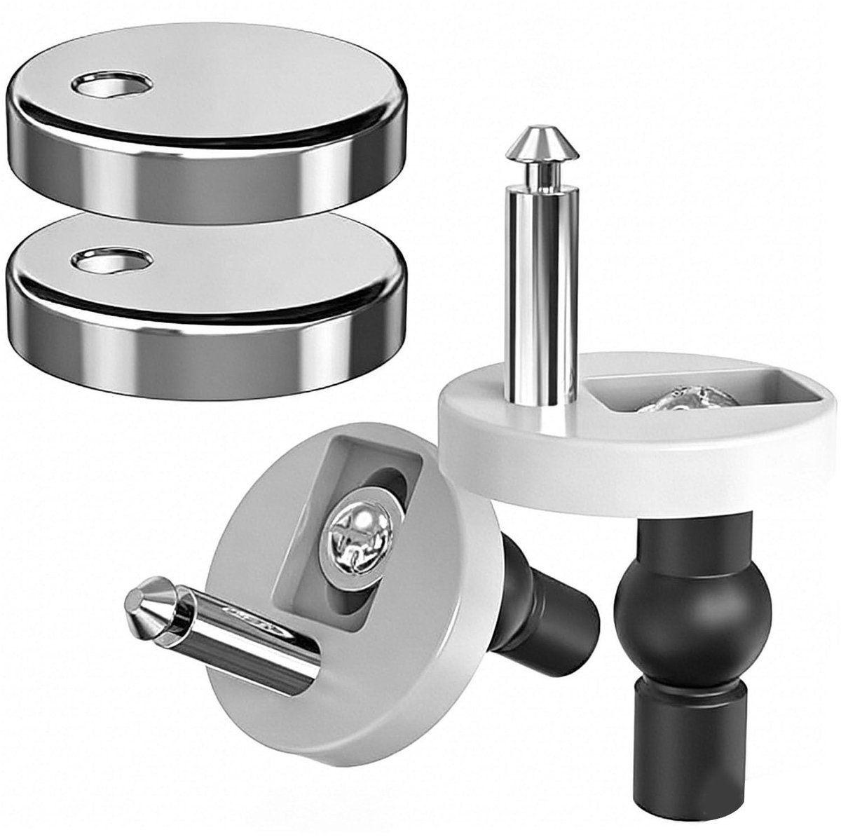 VLEMICO- WC Brilbevestiging 2 Stuks - Toiletdekselbevestiging - Schroeven voor Toiletbril - Roestvrij Staal - Reparatieonderdelen - Geschikt voor Standaard WC Brillen