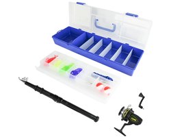 Vishengel - visspullen - vishengel set - 48-delig - inclusief koffer