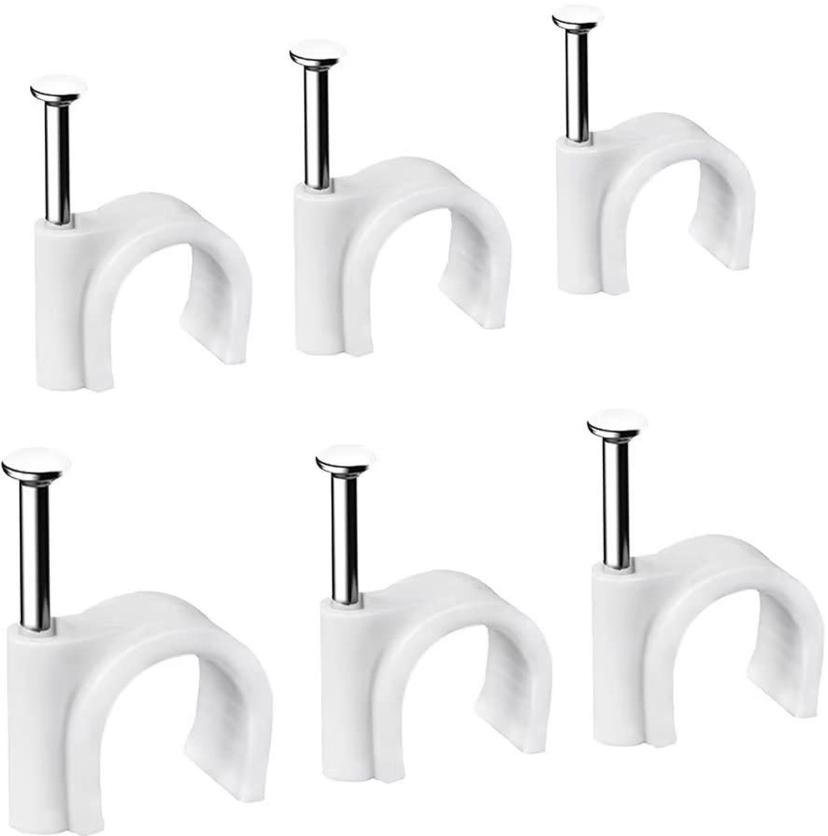 OmGoods - Dailygoody - Kabelklemmen - Sterke Spijkers - Organiseer je kabels netjes - Wit - Draadbeheersysteem - Voor thuisgebruik - 20mm