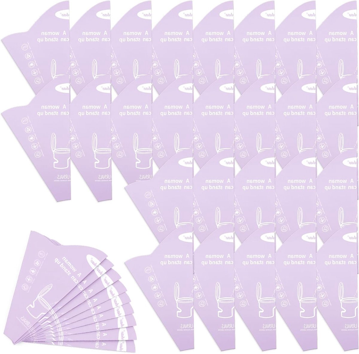 Vouwbare urinaal voor vrouwen - 35 stuks - waterdicht papier - ideaal voor outdoor en reizen - ShopVlot