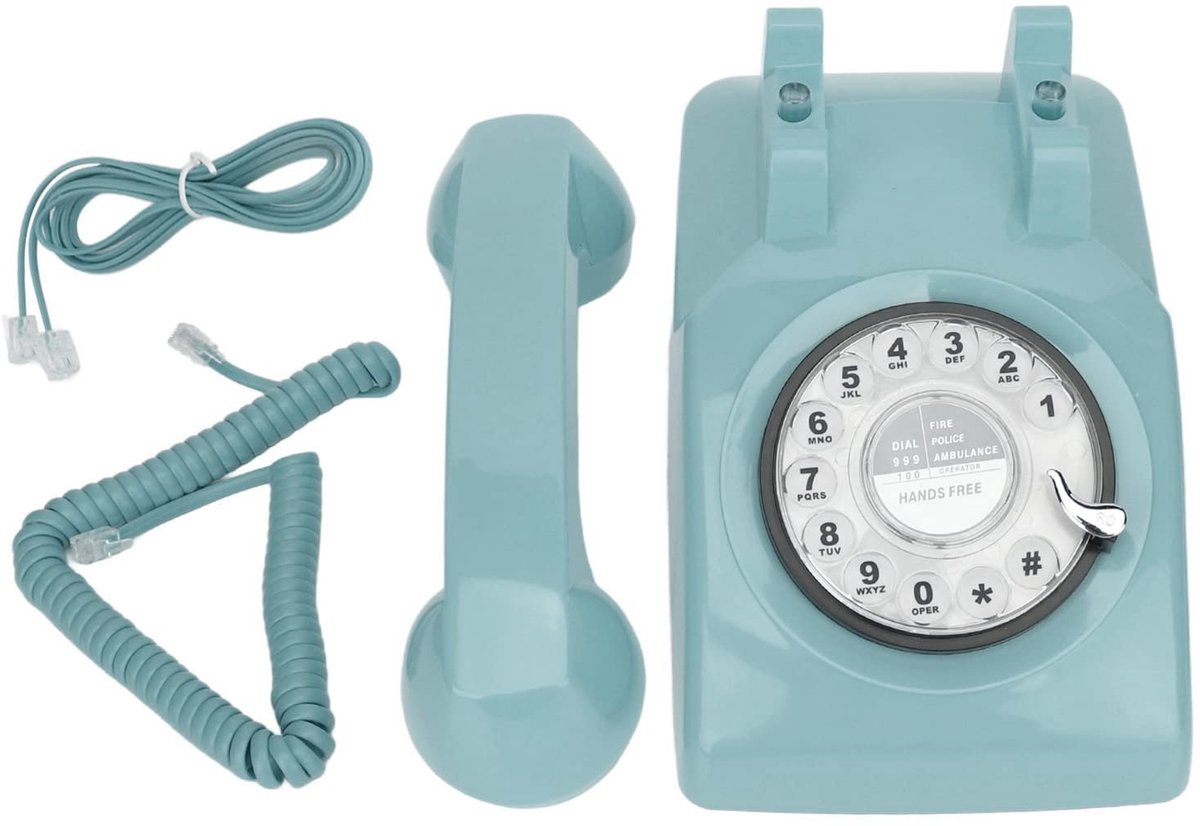 Dailygoods- Bureautelefoon Retro - Mechanische Beltoon - Draaiknop - Handsfree - Antiek Design - Elegant Europees/Amerikaans Ontwerp - Retro Telefoon