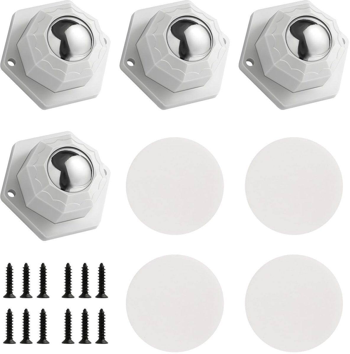 ZEYNOMAX- Meubelwielen Heavy Duty - Set van 4 - Zwenkwielen - Multifunctionele Wielen - Voor Zware Lasten tot 200 kg - Eenvoudige Installatie - Meubelglijders