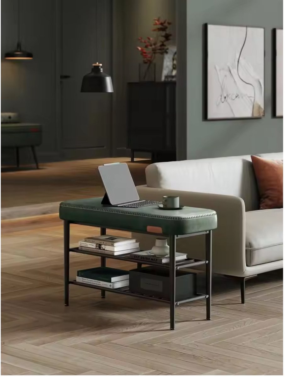 LeeuwenChoice® Schoenenbank - Schoenenrek - Kunstleer - 30x80x50 cm