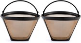 Herbruikbare Koffiefilters in 2-Pack voor Ninja Dual Brew Pro - Perfecte Cone Filters voor Koffieliefhebbers en Duurzaam Gebruik