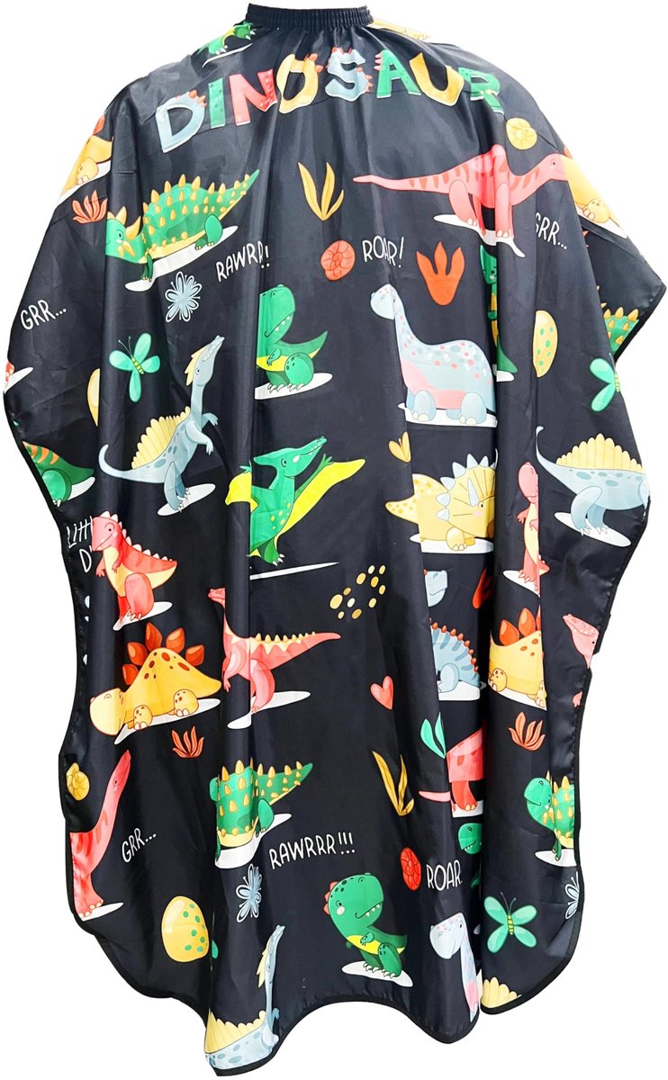 Dailygoods- Kapperscape Dinosauruspatroon - Kappersmantel - Kapperscape Volwassenen - Haarknipper Cape - Eén Maat - Afmetingen 140 x 100 cm - Haarkapperscape